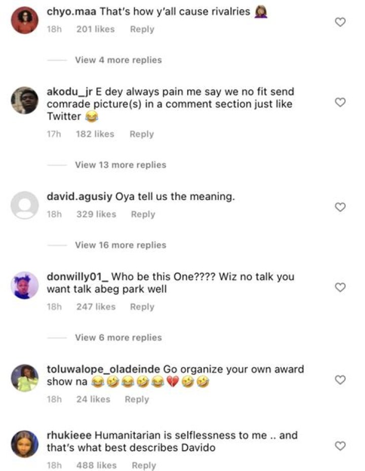 
Netizens Reacts As Wizkid’s Aide Takes A Swipe At Davido, Over His ‘Humanitarian Of The Year’ Award 