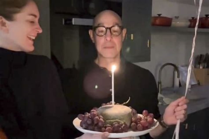 
Stanley Tucci Celebrates Turning 62 with a Wheel of Cheese Instead of a Birthday Cake 