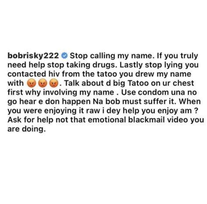 
‘Stop Calling My Name, You Didn’t Contract HIV Because Of Me” – Bobrisky Replies Lord Casted 